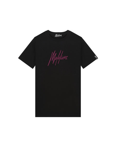 Essentials T-Shirt - Black/Cherry