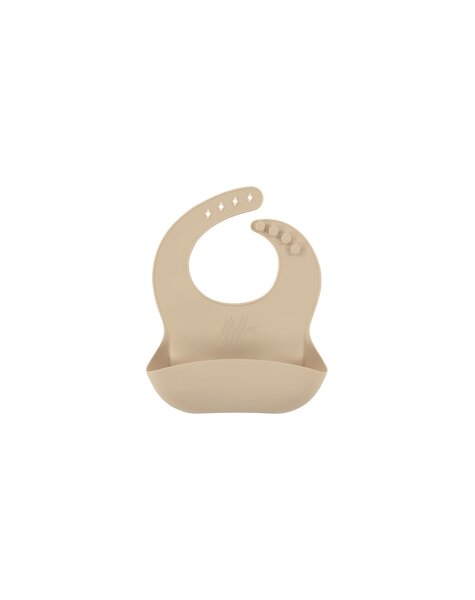 Baby Silicone Bib - Beige