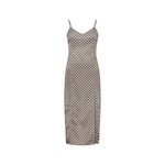 Monogram Slip Dress - Taupe/Brown
