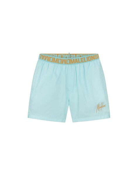 Venetian Swimshort - Light Blue/Gold