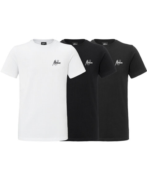 Small Signature T-Shirt 3-Pack - Black/White/Antra