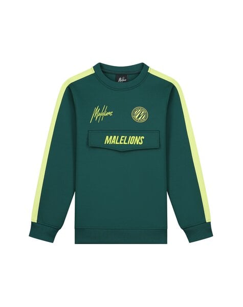 Junior Academy Sweater - Teal/Lime