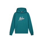 Men Duo Essentials Hoodie - Teal/White