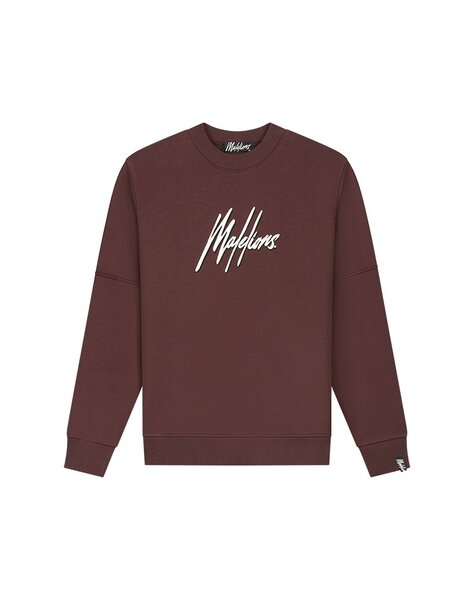 Men Duo Essentials Sweater - Brown/Off-White