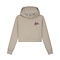 Malelions Women Reserved Crop Hoodie - Taupe