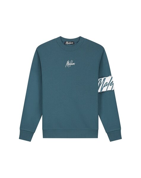 Men Captain Sweater - Petrol/White