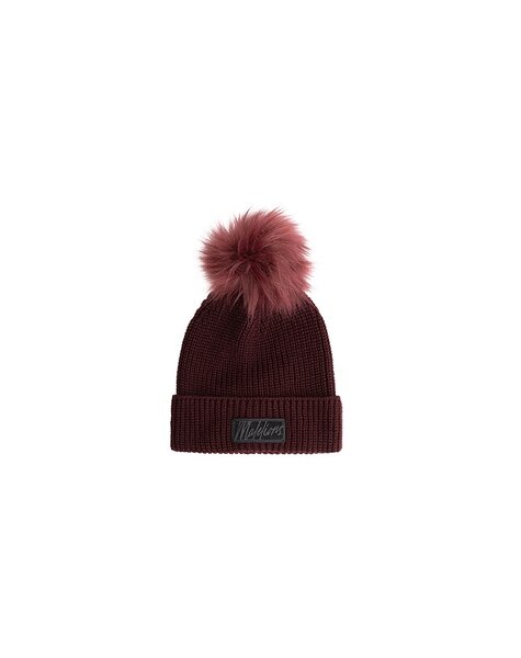 Women Knitted Beanie - Burgundy