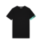 Malelions Men Captain T-Shirt 2.0 - Black/Turquoise