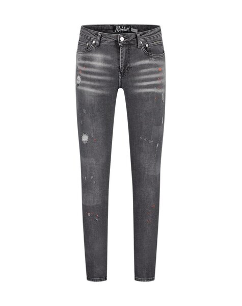 Men Stained Jeans - Grey