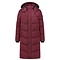 Malelions Women Signature Long Puffer Jacket - Burgundy