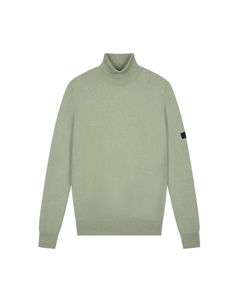 Men Knit Turtleneck - Green