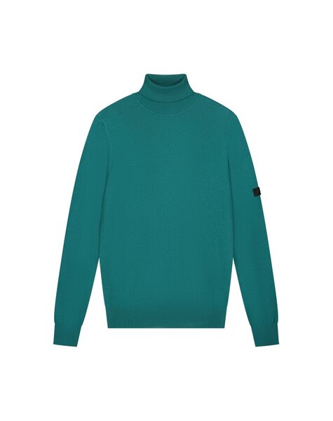 Men Knit Turtleneck - Petrol