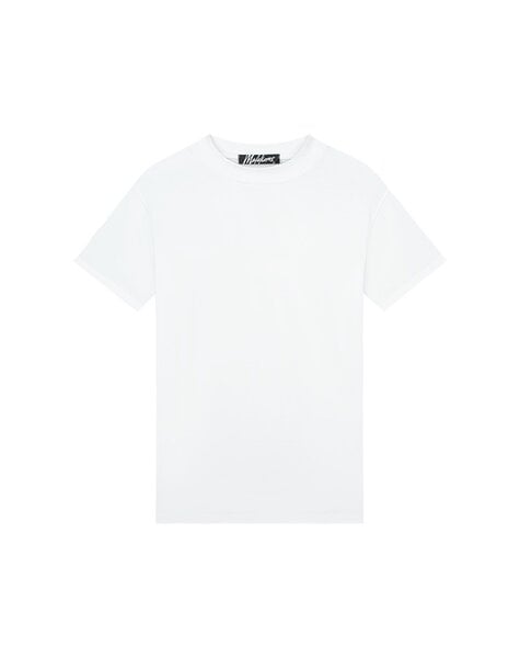 Men Patchwork T-Shirt - White