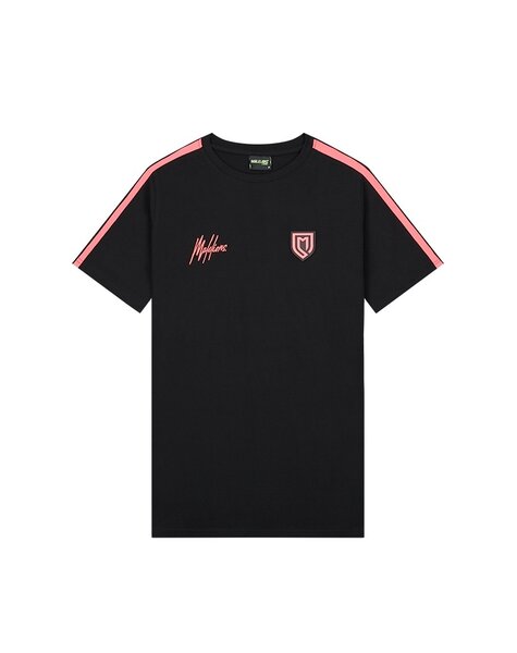 Men Academy T-Shirt - Black/Neon Red