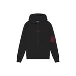 Men Captain Hoodie - Black/Burgundy