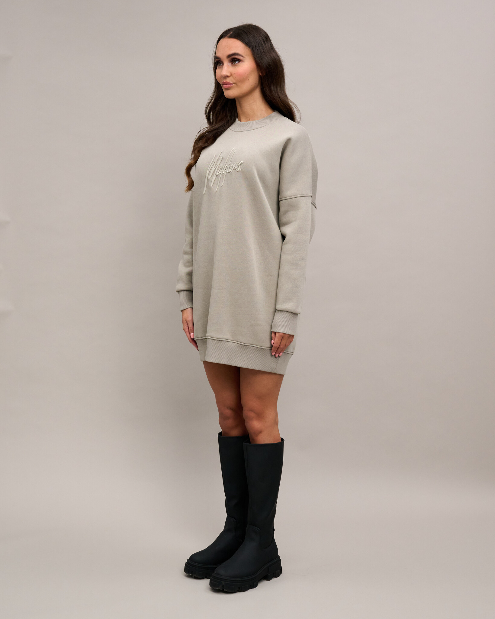 Cora Sweater Dress - Taupe – Van De Vort