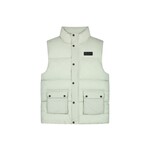 Men Crinkle Padded Vest - Aqua Grey