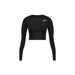 Sport Longsleeve Crop Top - Black