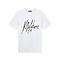 Malelions Men Destroyed Signature T-Shirt - White/Black