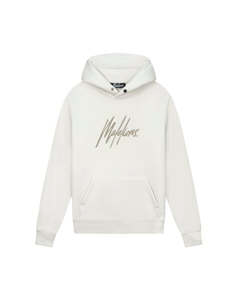 Men Striped Signature Hoodie - Off-White/Taupe