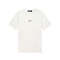 Malelions Men Striped Signature T-Shirt - Off-White/Taupe