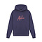 Malelions Men Striped Signature Hoodie - Navy/Coral