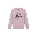 Men Destroyed Signature Sweater - Mauve/Black