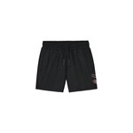 Men Split Swim Shorts - Black/Mauve