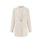 Malelions Women Oversized Blazer - Stone Grey