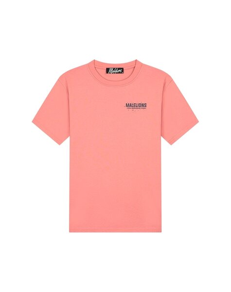 Men Worldwide Paint T-Shirt - Coral