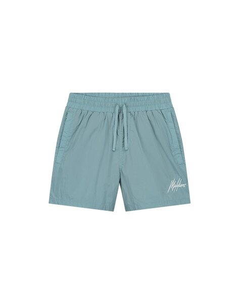 Men Crinkle Swim Shorts - Light Blue