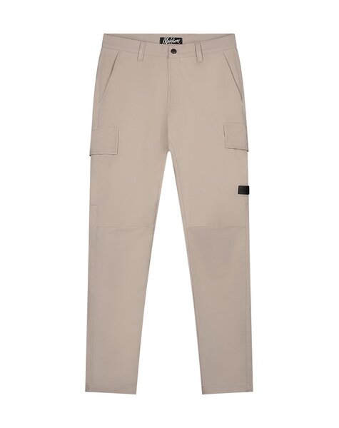 Men Cotton Cargo Pants - Beige