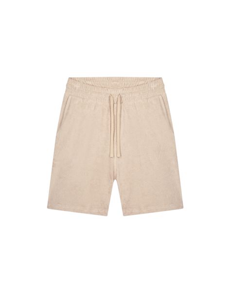 Men Signature Towelling Shorts - Taupe