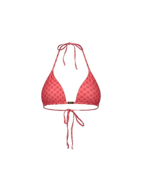 Women Tara Monogram Bikini Top - Coral/Pink