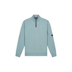 Men Pocket Quarter Zip - Light Blue