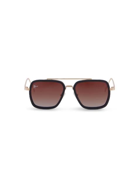 Men Abstract Sunglasses - Gold