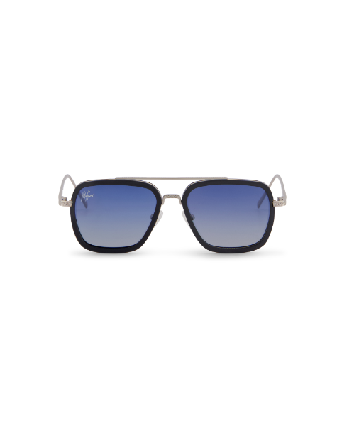 Men Abstract Sunglasses - Silver