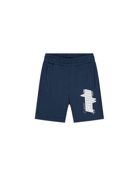 Junior Font Shorts - Navy/Mint