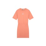 Women Luna T-Shirt Dress - Coral/White