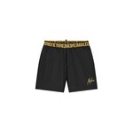 Men Venetian Swim Shorts - Black/Gold