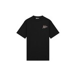 Men Split T-Shirt - Black/Mauve