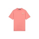 Men Split T-Shirt - Light Coral/Sand