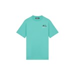 Men Split T-Shirt - Turquoise/Black