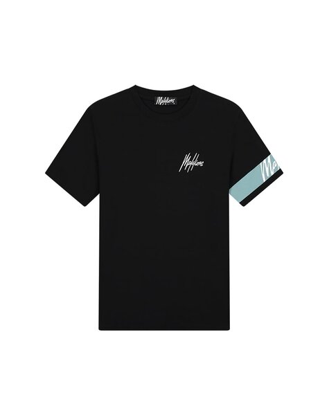 Men Captain T-Shirt - Black/Light Blue