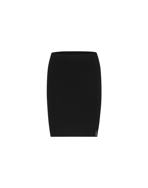 Women Ivy Rib Skirt - Black