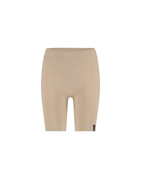 Women Ivy Rib Shorts - Taupe