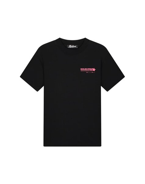 Men Hotel T-Shirt - Black/Pink