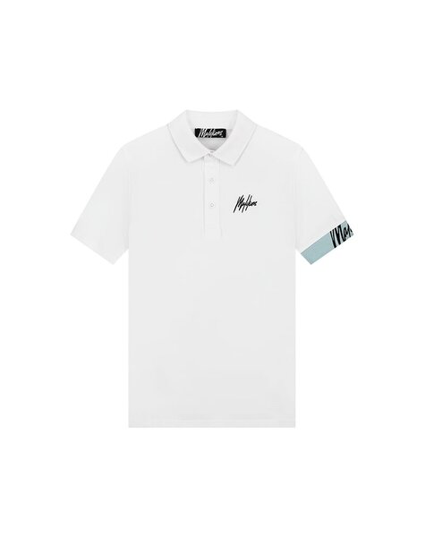 Men Captain Polo - White/Light Blue