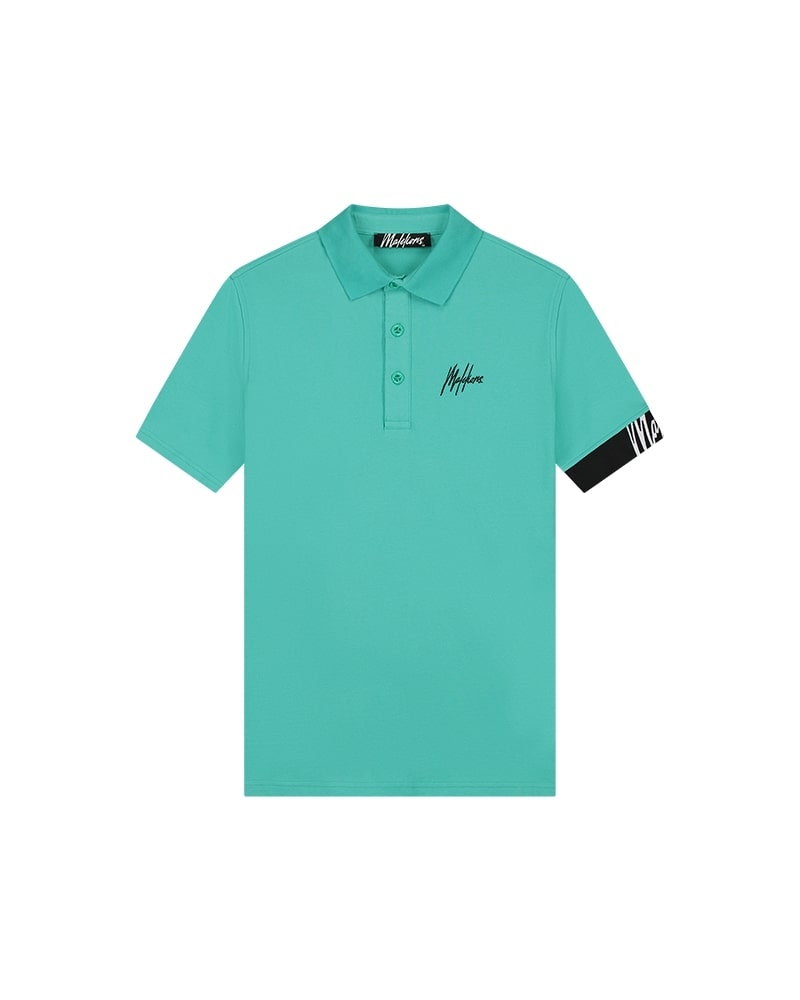 Malelions Men Captain Polo - Turquoise/Black - Malelions