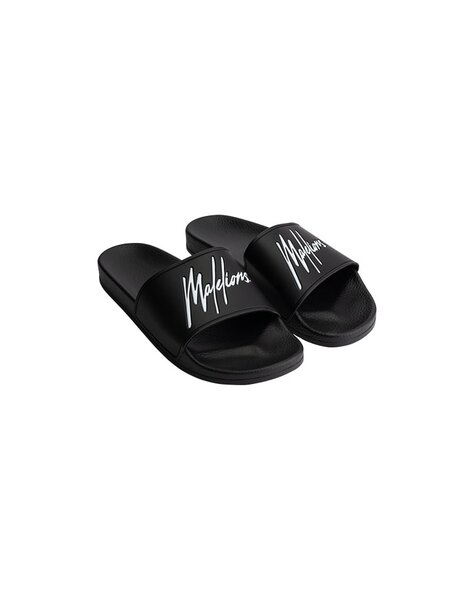 Men Signature Slides - Black/White